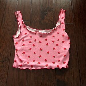 Topshop Women’s Strawberry Crop Top